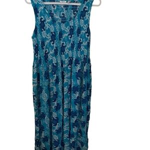 Kaktus Teal and White Maxi Dress